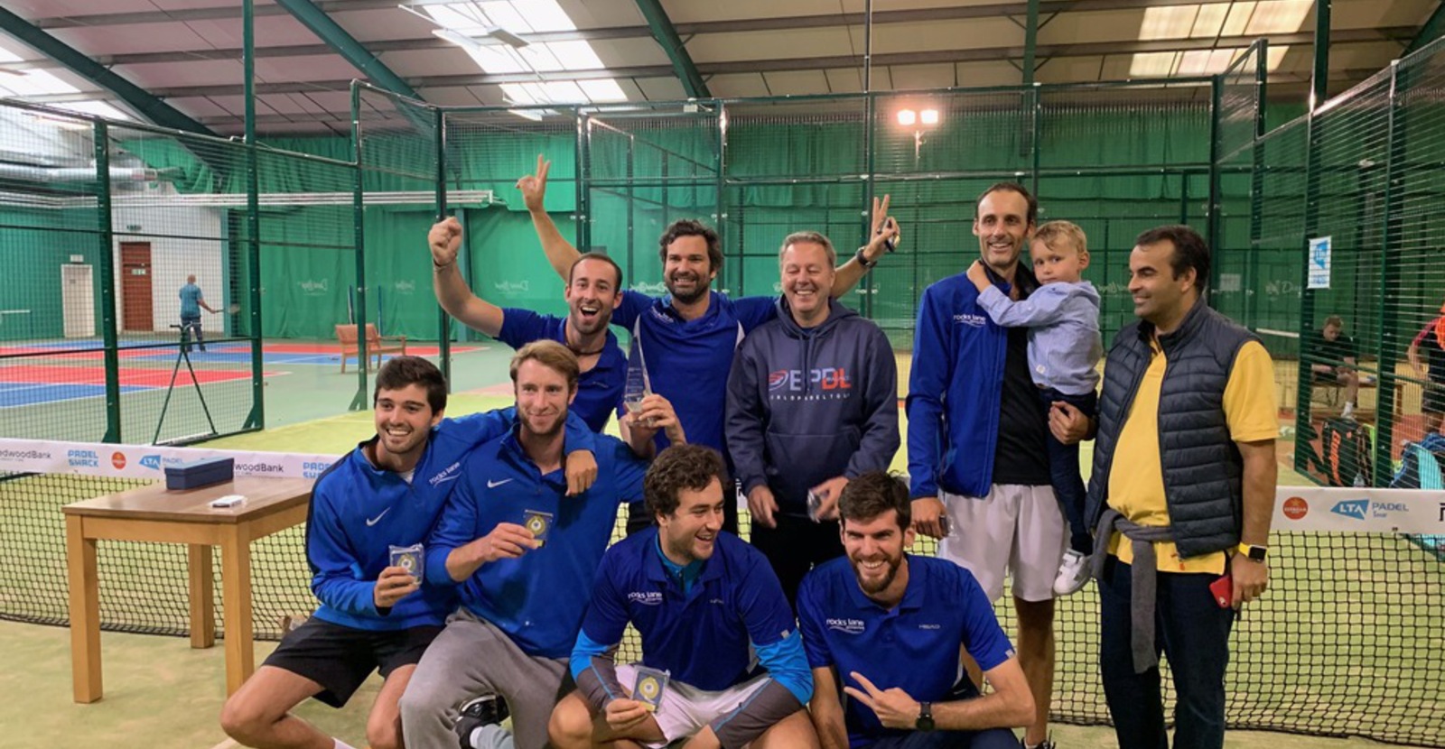 London Padel Centre - National Club Champions 2019. Chris Salisbury, Rafael Vega, Javier Anguila, Alvaro Pérez, Enrique Buenaventura, Richi De Las Heras, Diego Diez. Inspired by owner Chris Warren. Padel Rocks!